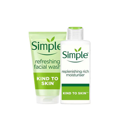 Simple Refresh & Replenish Skincare Bundle Face Set 150ml 125ml