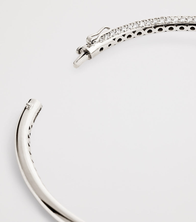 Engelbert White Gold and Diamond The Legacy Knot Bangle