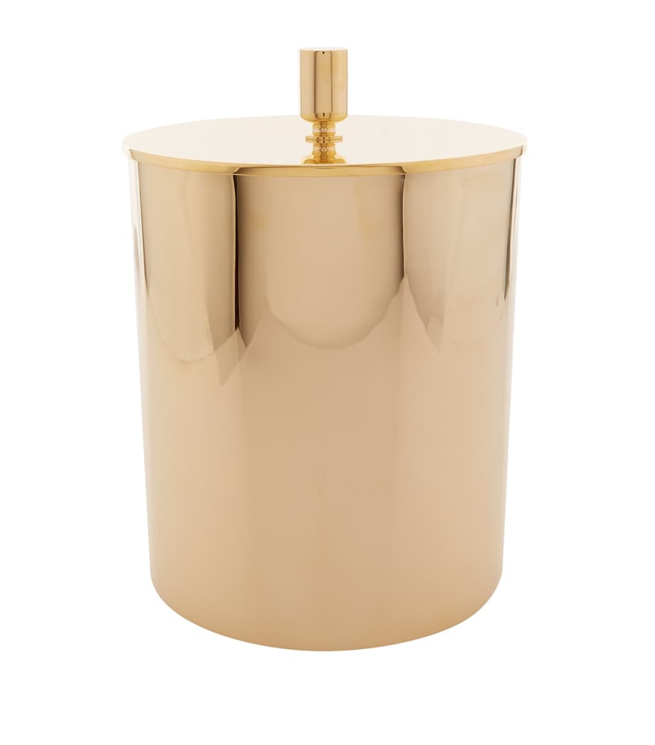 Zodiac cylinder gold-plated bathroom bin (British brand)