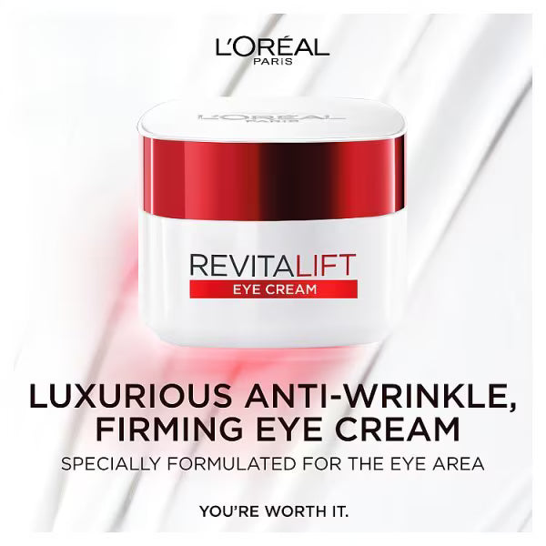 L'Oreal Paris Revitalift Hydrating & Firming Eye Cream 15ml, imported from the UK