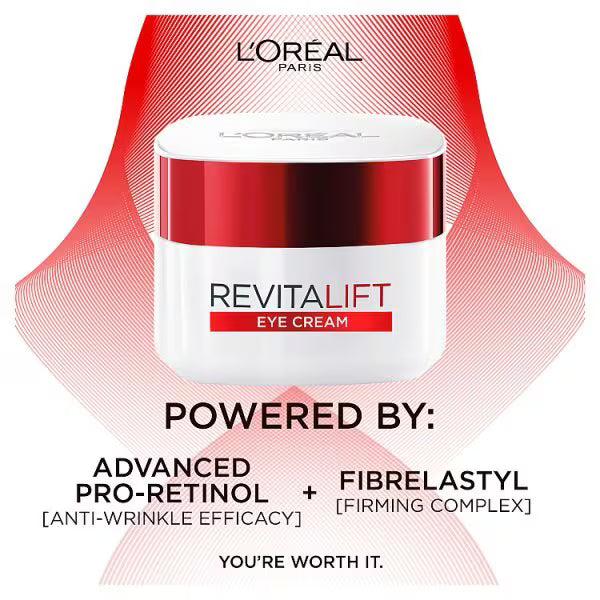 L'Oreal Paris Revitalift Hydrating & Firming Eye Cream 15ml, imported from the UK