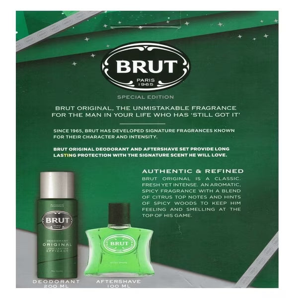 Brut Original Aftershave And Deodorant Gift Set - British product