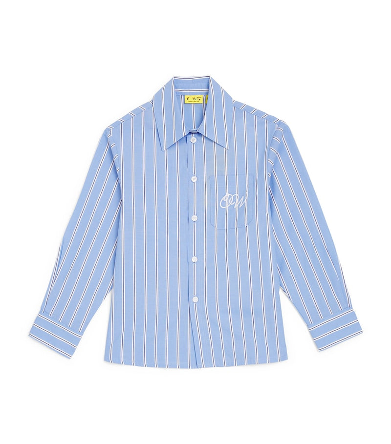 Off-White kids cotton stripe arrows shirt 4-12+ years, imported from the UK