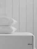 White cotton-rich extra deep fitted bed sheet (British brand)