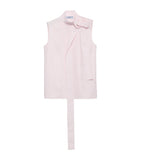 Wool Waistcoat with Lace Ruffles and Square Neckline