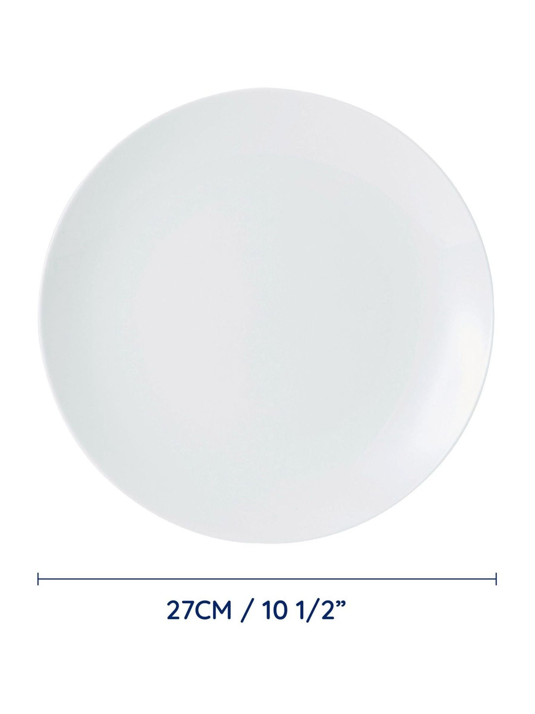 Mikasa Chalk porcelain dinner plate set of 4, imported from the UK