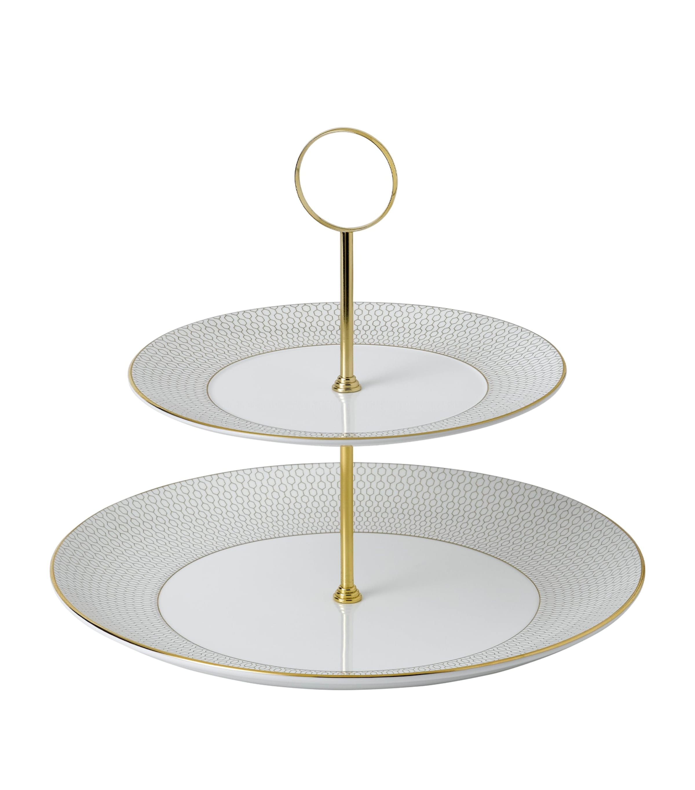 Wedgwood Gio Gold 2-Tier Cake Stand (British brand)