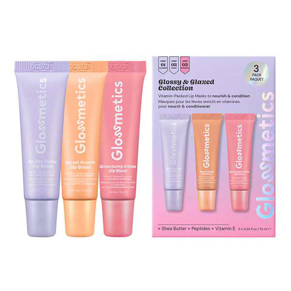DNR Glossmetics Lip Glaze Kit 3-Pack - British product