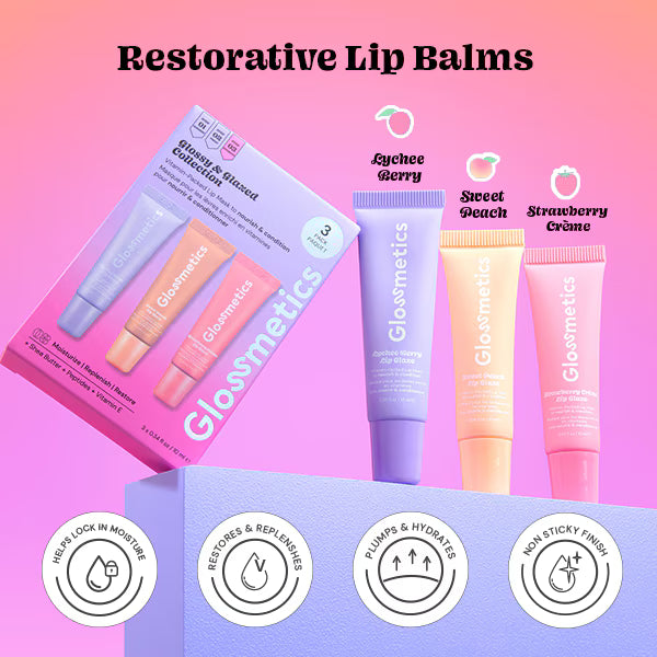 DNR Glossmetics Lip Glaze Kit 3-Pack - British product