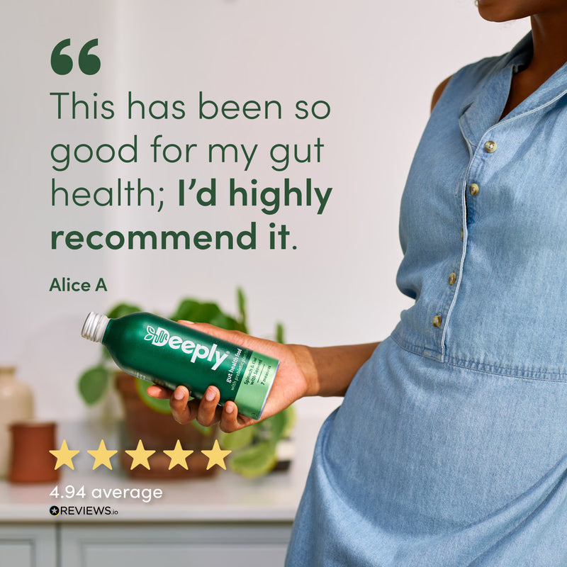 Deeply Gut Health Food With Prebiotic Plant Fibre Spinach Kiwi With Seaweed 65ml