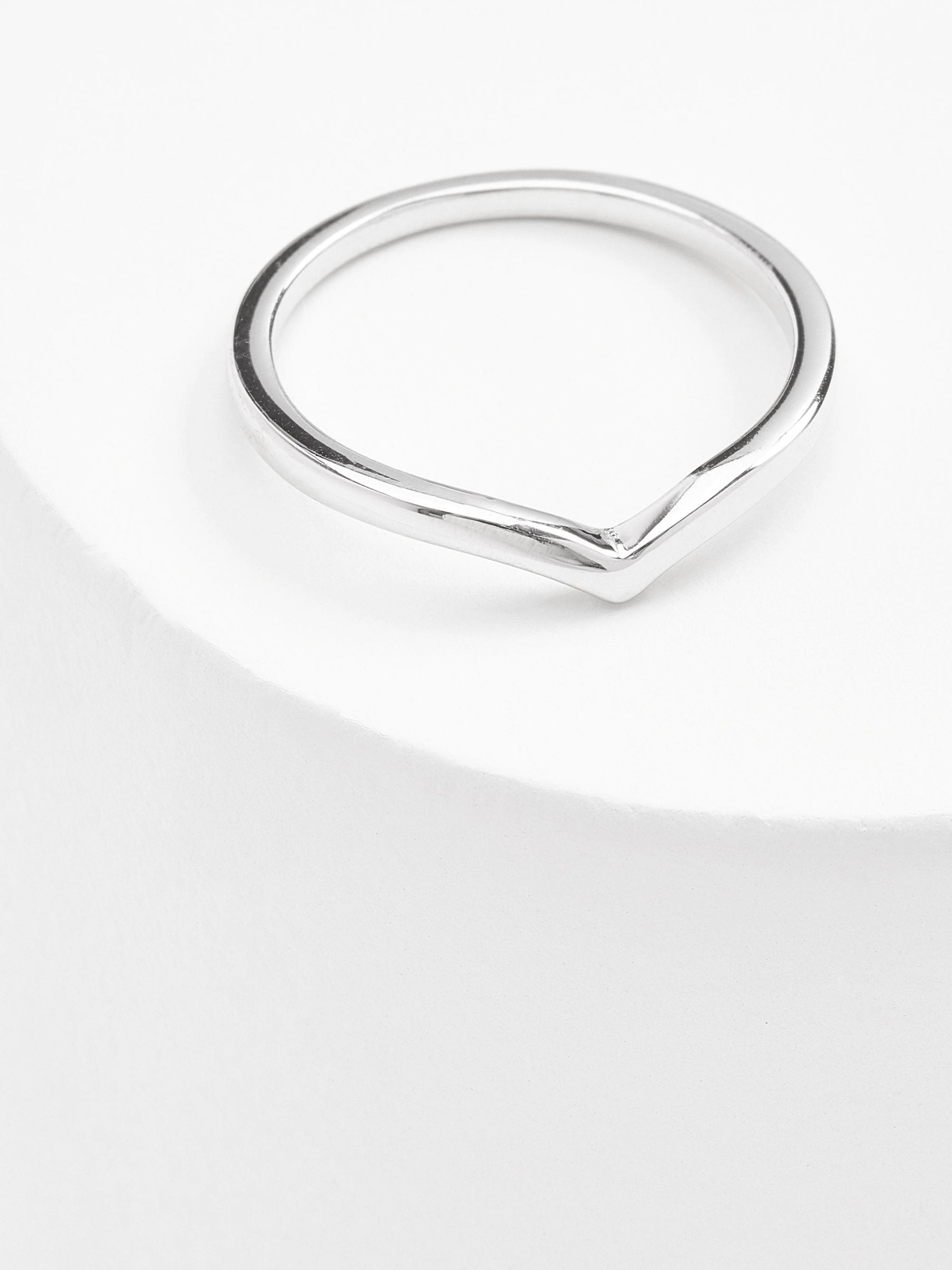 Sterling silver wishbone ring (British brand)