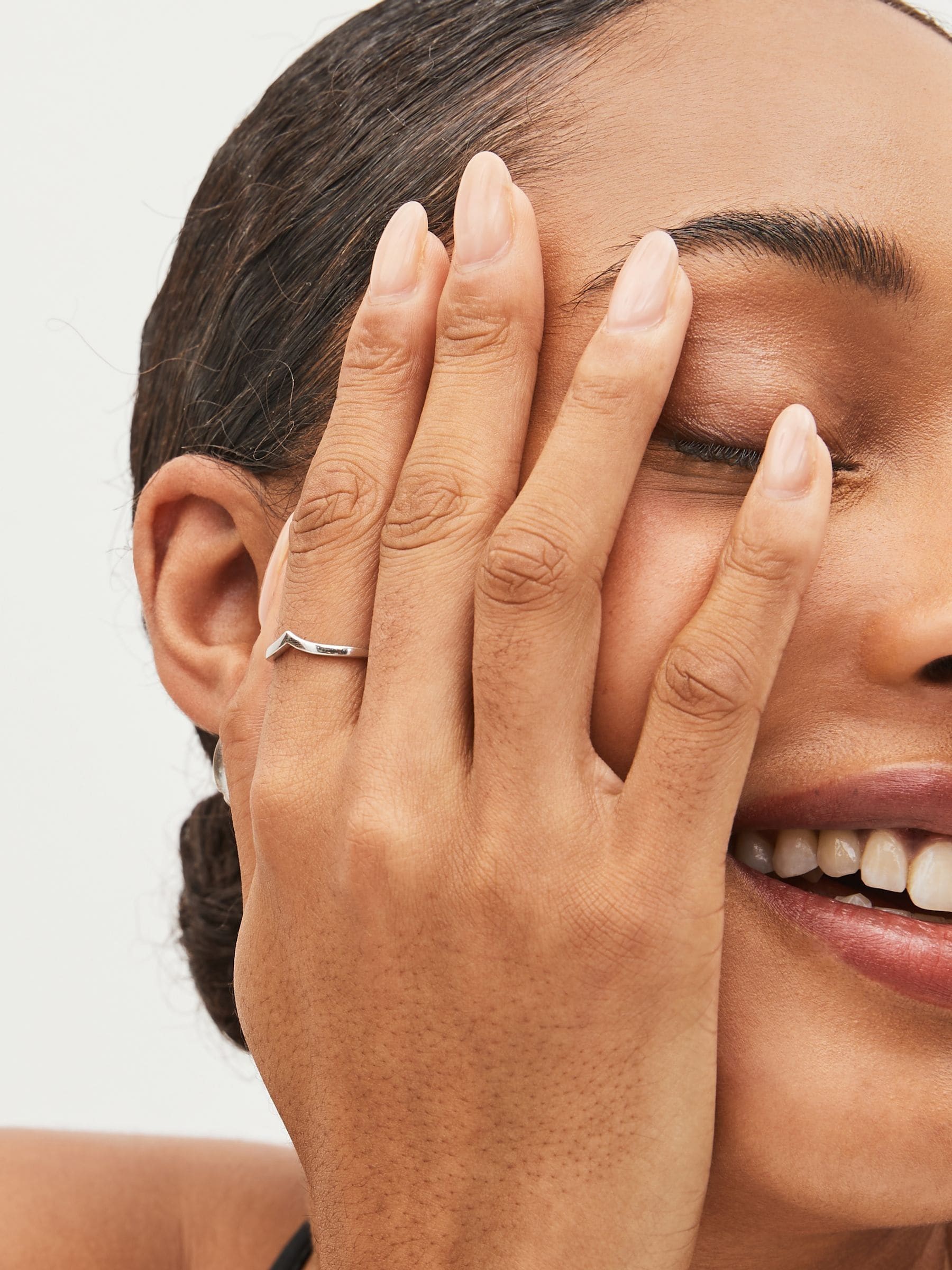 Sterling silver wishbone ring (British brand)
