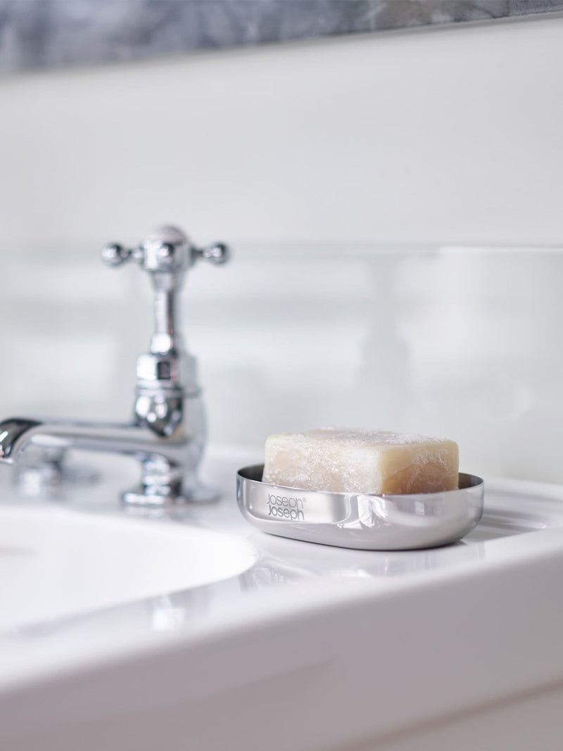 Joseph Joseph EasyStore Luxe Stainless Steel Soap Dish, UK version