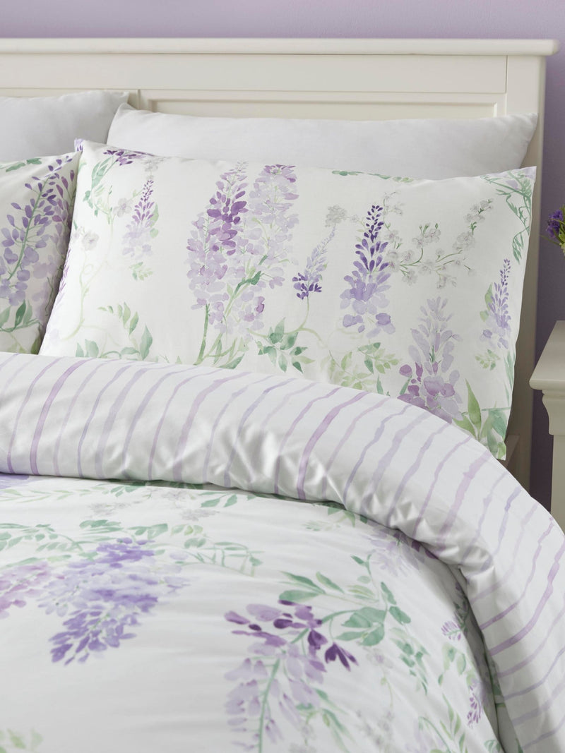 Dreams & Drapes Purple Wisteria duvet cover set - British product