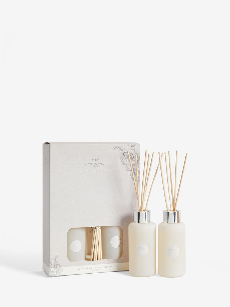 Country Luxe lavender and geranium reed diffuser set 2 x 85ml - British product