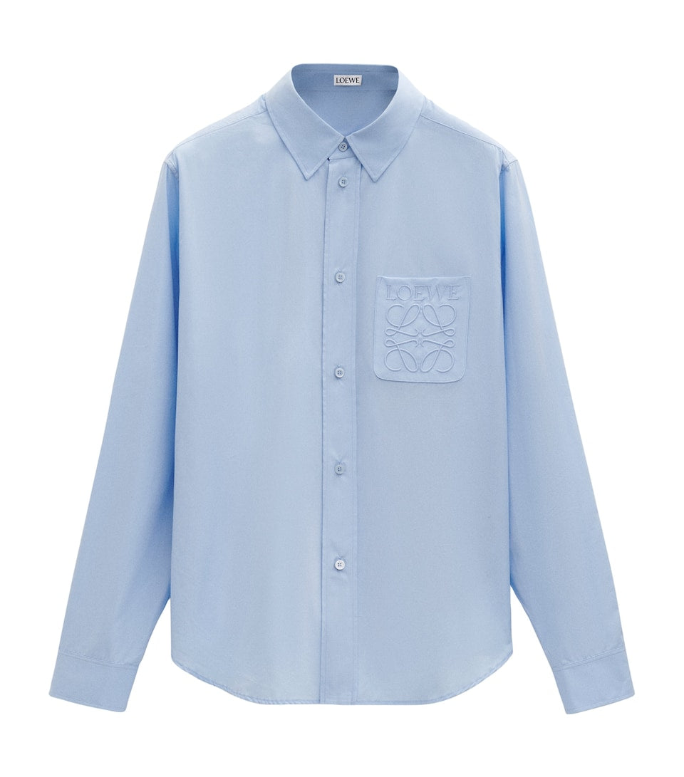 Lightweight Cotton Satin Hooded Overshirt with Detachable Hood