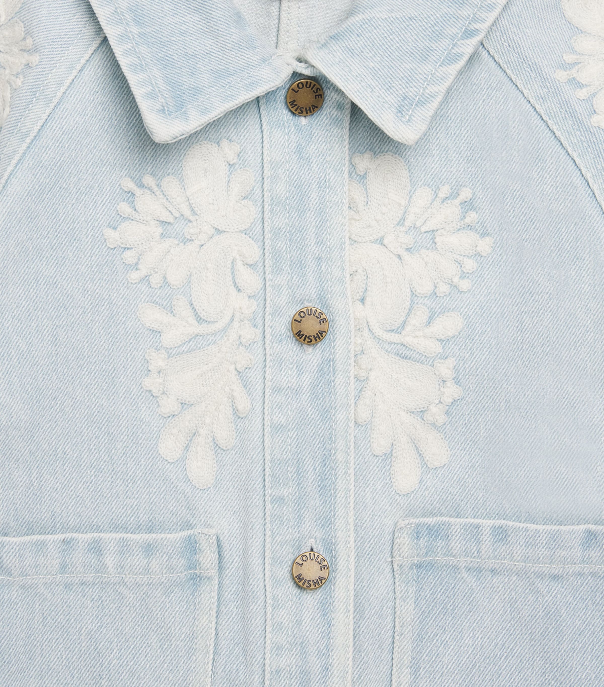 Louise Misha Rafaela embroidered denim jacket for ages 4-12, UK version