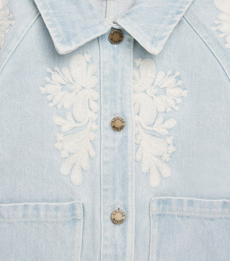 Louise Misha Rafaela embroidered denim jacket for ages 4-12, UK version