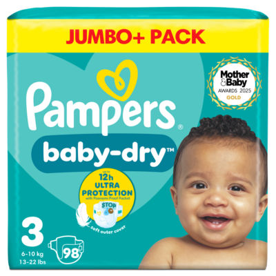 Pampers Baby-Dry Nappies Size 3 6-10kg, imported from the UK