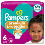 Pampers Baby Nappies Size 6 28 Count, imported from the UK