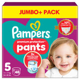 Pampers Premium Protection Nappy Pants Size 5, imported from the UK
