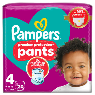 Pampers Premium Protection nappy pants size 4, imported from the UK