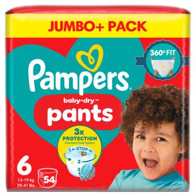 Pampers Baby-Dry pants Size 6 54 count, imported from the UK