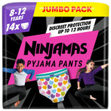 Pampers Ninjamas pyjama pants Unisex Hearts 8-12 years pack, imported from the UK