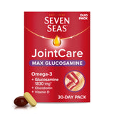 Seven Seas JointCare MAX Glucosamine Omega-3 Chondroitin 60 Count (British brand)