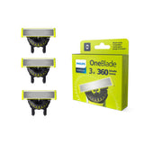 Philips OneBlade 360 replacement blades for face 3 pack, imported from the UK