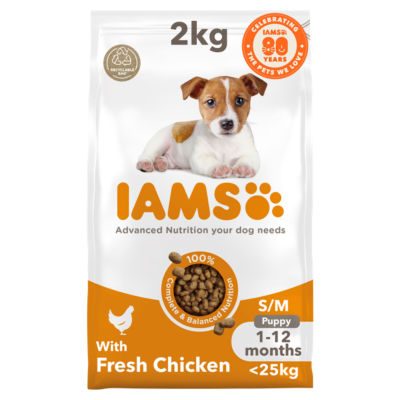 Iams Advanced Nutrition Puppy Small Medium Dry Dog Food Chicken 2kg