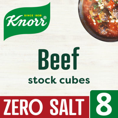 Knorr zero salt beef stock cubes 8x9g, UK version