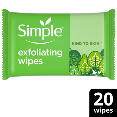 Simple biodegradable face wipes 20 count (British brand)