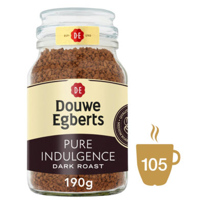 Douwe Egberts pure indulgence dark roast instant coffee 190g - British product