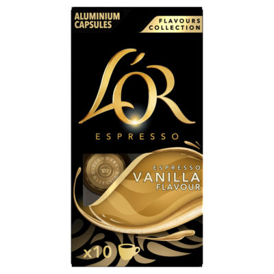 L'OR vanilla coffee pods X10, UK version