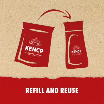 Kenco decaffeinated instant coffee paper refill 150g (British brand)