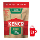 Kenco decaffeinated instant coffee paper refill 150g (British brand)