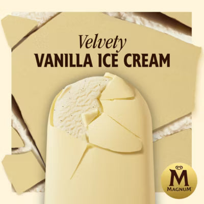 Magnum White Chocolate Ice Cream Stick 110ml, imported from the UK