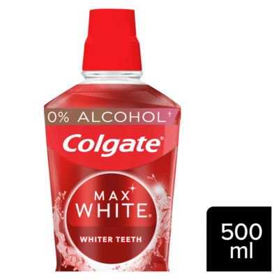Colgate whitening alcohol-free mouthwash 500ml - British product