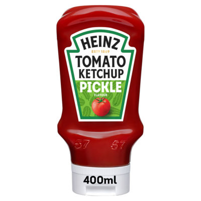 Heinz pickle flavour tomato ketchup 400ml, UK version