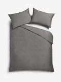 Grey charcoal duvet cover and pillowcase set, UK version