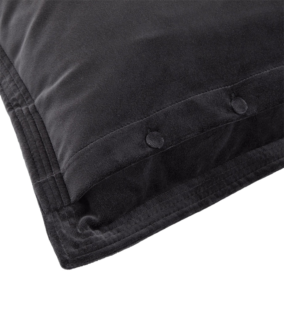 Ralph Lauren Home velvet monogram-embroidered cushion 50cm x 50cm, imported from the UK