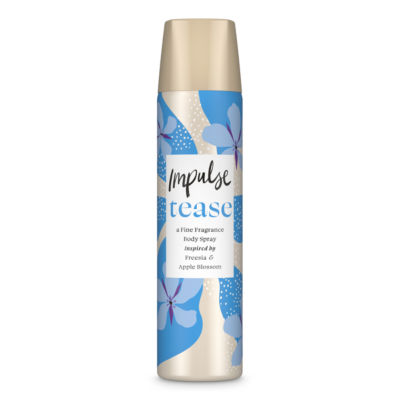 Impulse Tease Body Spray 75ml, imported from the UK