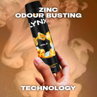 Lynx Gold Men's Body Spray 250ml aerosol container, UK version