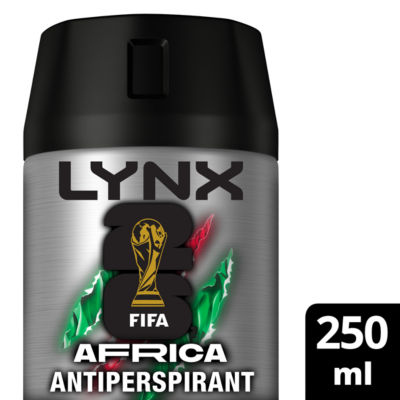 Lynx Africa Limited Edition FIFA anti-perspirant spray 250 ml, UK version