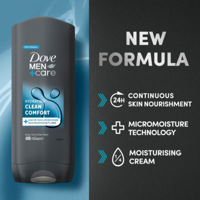 Dove Men+Care 3-in-1 body wash 400 ml - British product