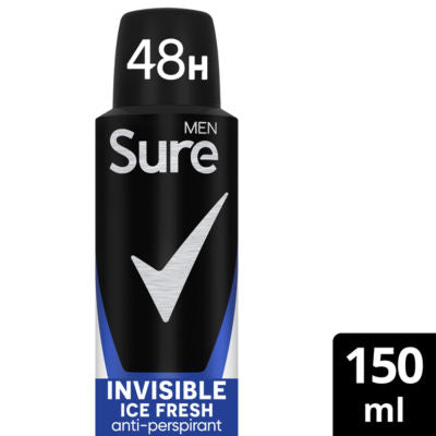 Sure Men Antiperspirant Deodorant Spray Invisible Ice Fresh 150ml