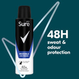Sure antiperspirant spray invisible ice fresh 150ml (British brand)