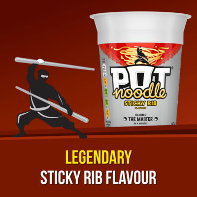 Pot Noodle Sticky Rib pot noodles 90 g, imported from the UK