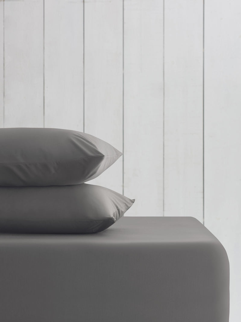 Grey charcoal cotton rich deep fitted bed sheet, UK version